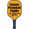Custom Stylish Premium Pickleball Paddle Racket, 3D Print Personalized Add Your Picture Design Indoor Outdoor Pickle Ball Paddle, Fiberglass Surface, Honeycomb Core, Orange view 1