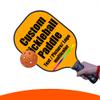 Custom Stylish Premium Pickleball Paddle Racket, 3D Print Personalized Add Your Picture Design Indoor Outdoor Pickle Ball Paddle, Fiberglass Surface, Honeycomb Core, Orange view 2