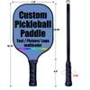 Customized Premium Pickleball Paddle Racket, Add Your Picture Design Indoor Outdoor Pickle Ball Paddle, Fiberglass Surface, Honeycomb Core, CarolinaBlue view 3