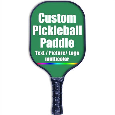 Custom Stylish Premium Pickleball Paddle Racket, 3D Print Personalized Add Your Picture Design Indoor Outdoor Pickle Ball Paddle, Fiberglass Surface, Honeycomb Core, Seagreen