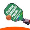 Custom Stylish Premium Pickleball Paddle Racket, 3D Print Personalized Add Your Picture Design Indoor Outdoor Pickle Ball Paddle, Fiberglass Surface, Honeycomb Core, Seagreen view 2
