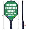 Custom Stylish Premium Pickleball Paddle Racket, 3D Print Personalized Add Your Picture Design Indoor Outdoor Pickle Ball Paddle, Fiberglass Surface, Honeycomb Core, Seagreen view 3