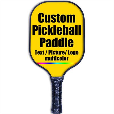 Customized Pickleball Paddles, Personalized Graphite Pickleball Paddle with Comfort Grip, Add Your Picture Text Logo Lightweight Pickle Ball Paddle, Gold