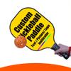 Customized Pickleball Paddles, Personalized Graphite Pickleball Paddle with Comfort Grip, Add Your Picture Text Logo Lightweight Pickle Ball Paddle, Gold view 2