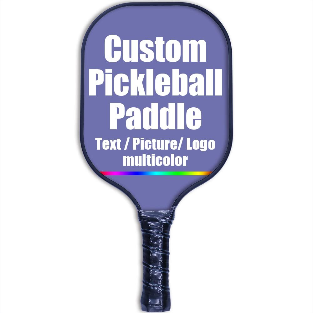 Custom Stylish Premium Pickleball Paddle Racket, 3D Print Personalized Add Your Picture Design Indoor Outdoor Pickle Ball Paddle, Fiberglass Surface, Honeycomb Core, Violet