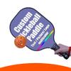 Custom Stylish Premium Pickleball Paddle Racket, 3D Print Personalized Add Your Picture Design Indoor Outdoor Pickle Ball Paddle, Fiberglass Surface, Honeycomb Core, Violet view 2