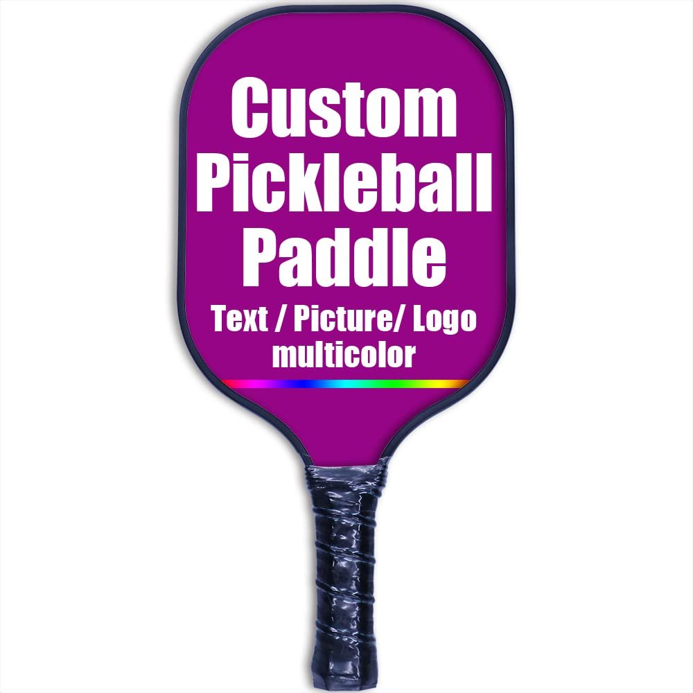 Customized Pickleball Paddle, Personalized Graphite Pickleball Paddle/Paddles Set, Polypropylene Honeycomb Core, Portable Paddle Cover, Lightweight Pickleball Racket, Lightpurple