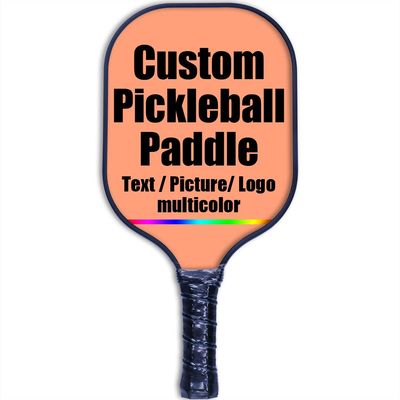 Customize Pickleball Paddle, Personalized Graphite Pickleball Paddle/Paddles Set, Polypropylene Honeycomb Core, Portable Paddle Cover, Lightweight Pickleball Racket, LightSalmon
