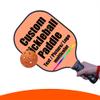 Customize Pickleball Paddle, Personalized Graphite Pickleball Paddle/Paddles Set, Polypropylene Honeycomb Core, Portable Paddle Cover, Lightweight Pickleball Racket, LightSalmon view 2