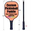 Customize Pickleball Paddle, Personalized Graphite Pickleball Paddle/Paddles Set, Polypropylene Honeycomb Core, Portable Paddle Cover, Lightweight Pickleball Racket, LightSalmon view 3