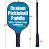 Custom Stylish Premium Pickleball Paddle Racket, 3D Print Personalized Add Your Picture Design Indoor Outdoor Pickle Ball Paddle, Fiberglass Surface, Honeycomb Core, SapphireBlue view 3