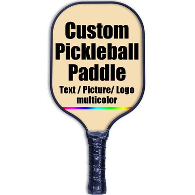 Custom Stylish Premium Pickleball Paddle Racket, 3D Print Personalized Add Your Picture Design Indoor Outdoor Pickle Ball Paddle, Fiberglass Surface, Honeycomb Core, Wheat