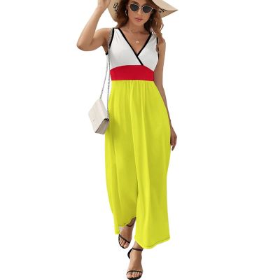 Adugen Origei North Ossetia Flag Sleeveless Dress Dress Ladies Casual Fashion Body Dress for Women M