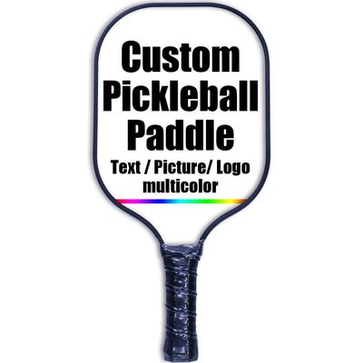 Custom Stylish Premium Pickleball Paddle Racket, 3D Print Personalized Add Your Picture Design Indoor Outdoor Pickle Ball Paddle, Fiberglass Surface, Honeycomb Core, White