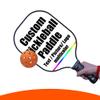 Custom Stylish Premium Pickleball Paddle Racket, 3D Print Personalized Add Your Picture Design Indoor Outdoor Pickle Ball Paddle, Fiberglass Surface, Honeycomb Core, White view 2