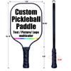 Custom Stylish Premium Pickleball Paddle Racket, 3D Print Personalized Add Your Picture Design Indoor Outdoor Pickle Ball Paddle, Fiberglass Surface, Honeycomb Core, White view 3