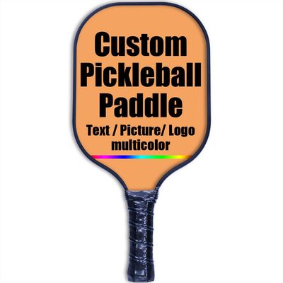 Custom Stylish Premium Pickleball Paddle Racket, 3D Print Personalized Add Your Picture Design Indoor Outdoor Pickle Ball Paddle, Fiberglass Surface, Honeycomb Core, SandyBrown
