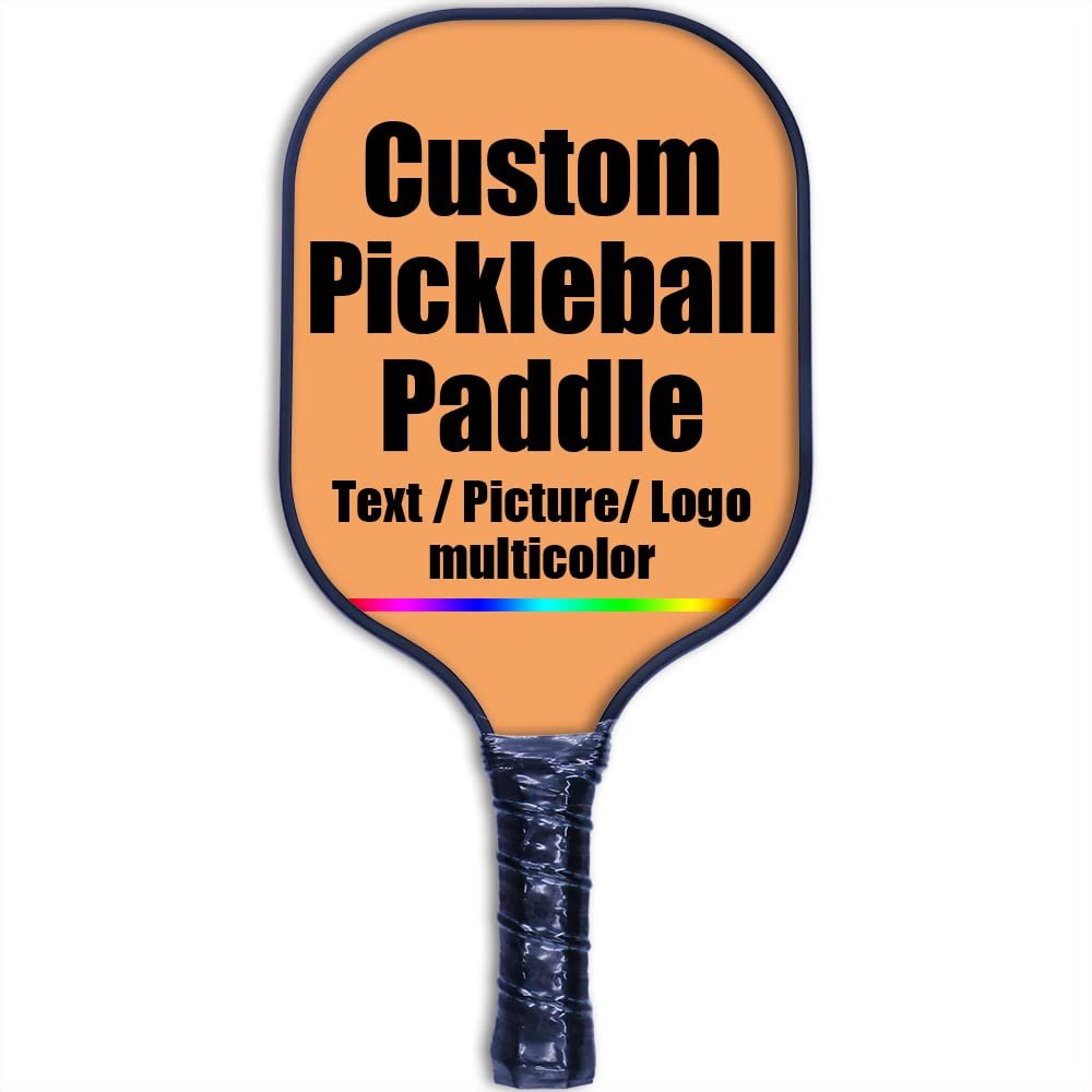 Custom Stylish Premium Pickleball Paddle Racket, 3D Print Personalized Add Your Picture Design Indoor Outdoor Pickle Ball Paddle, Fiberglass Surface, Honeycomb Core, SandyBrown