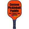 Customized Stylish Premium Pickleball Paddle Racket, 3D Print Personalized Add Your Picture Design Indoor Outdoor Pickle Ball Paddle, Fiberglass Surface, Honeycomb Core, OrangeRed view 1