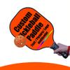 Customized Stylish Premium Pickleball Paddle Racket, 3D Print Personalized Add Your Picture Design Indoor Outdoor Pickle Ball Paddle, Fiberglass Surface, Honeycomb Core, OrangeRed view 2