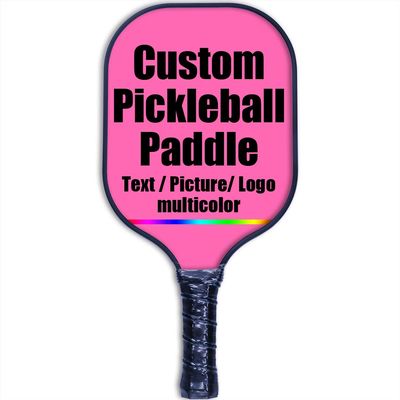 Customized Pickleball Paddles, Personalized Add Your Picture Text Logo Graphite Pickleball Paddle with Comfort Grip, Portable Paddle Cover, Lightweight Pickleball Racket, HotPink