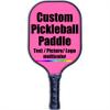 Customized Pickleball Paddles, Personalized Add Your Picture Text Logo Graphite Pickleball Paddle with Comfort Grip, Portable Paddle Cover, Lightweight Pickleball Racket, HotPink view 1