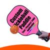 Customized Pickleball Paddles, Personalized Add Your Picture Text Logo Graphite Pickleball Paddle with Comfort Grip, Portable Paddle Cover, Lightweight Pickleball Racket, HotPink view 2