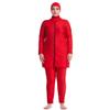 Plus Size Modest Swimsuits for Women Full Body Islamic Burkini Muslim Swimwear Swim Top Pants Hijab Red 6XL view 2