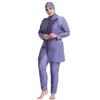 IKADEX Plus Size Modest Swimsuits for Women Full Body Islamic Burkini Muslim Swimwear Swim Top Pants Hijab Grey 02 4XL view 1