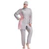 IKADEX Plus Size Modest Swimsuits for Women Full Body Islamic Burkini Muslim Swimwear Swim Top Pants Hijab Grey 03 XL view 1