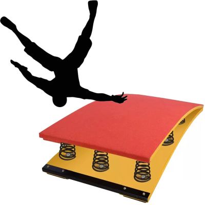 LXLZYXSF Somersault Kung Fu Springboard Jumping Aid Equipment, Vaulting Exercise Elastic Board, Gymnastics Supplies for High/Long Jump, Heavy Duty (Color : B, Size : 60x120cm/23.6"x47.2" 9 Springs)