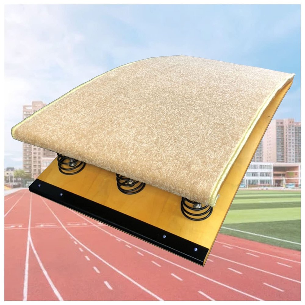 Athletics Field Long Jumps Springboard for School, Hardwood Heavy Duty Vaulting Elastic Board Backward Flip Exercise Equipment Gymnastics Supplies ( Color : 6 Springs , Size : 60x120cm/23.6"x47.2" )