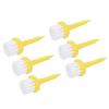 PATIKIL Golf Tee Brush Top 2 Inch, 6 Pack Unbreakable Plastic Golfing Tees Low Friction Resistance for Men and Women, Yellow view 1
