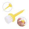 PATIKIL Golf Tee Brush Top 2 Inch, 6 Pack Unbreakable Plastic Golfing Tees Low Friction Resistance for Men and Women, Yellow view 4