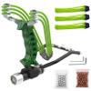 Goldboy Wrist Rocket Slingshots, Powerful Folding Hunting Slingshot for Adults, Professional Slingshot with 3 Rubber Bands Replacement and 120 Ammo Balls (Green) view 1