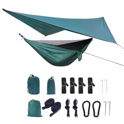 HEPYLAIFU Hammock Tent Heavy Duty Portable Camping Hammock with net Travel Backpacking Hiking Outdoor (Color : A)