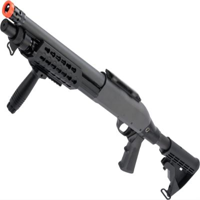 Evike Airsoft - CYMA Sport Tactical M3 Super 90 3-Round Burst Airsoft Shotgun (Model: KeyMod Tactical/Combat Grey)