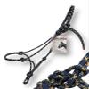 Double Diamond Halter Company 5/16 Polypropylene Halter | Built by Cowboys, Tested by Broncs | (Arabian, Navy/Tan) view 1
