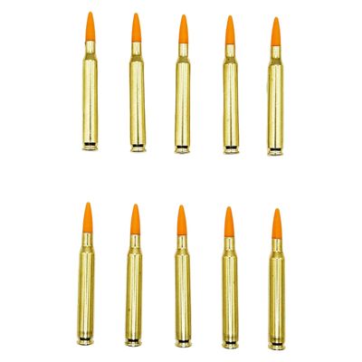 223 Remington / 5.56 NATO Snap caps - Dummy Training Rounds - Set of 10 (Orange & Brass)