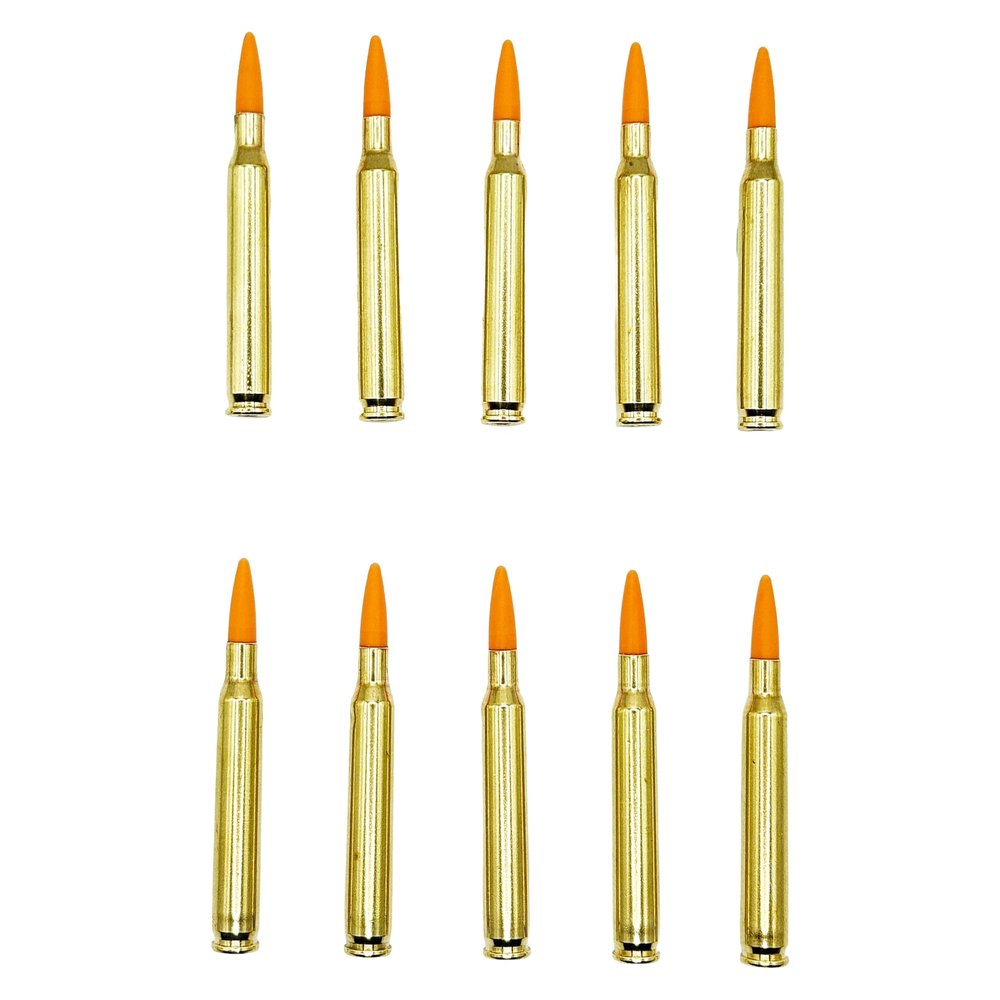 223 Remington / 5.56 NATO Snap caps - Dummy Training Rounds - Set of 10 (Orange & Brass)