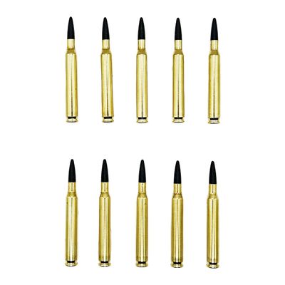 223 Remington / 5.56 NATO Snap caps - Dummy Training Rounds - Set of 10 (Black & Brass)