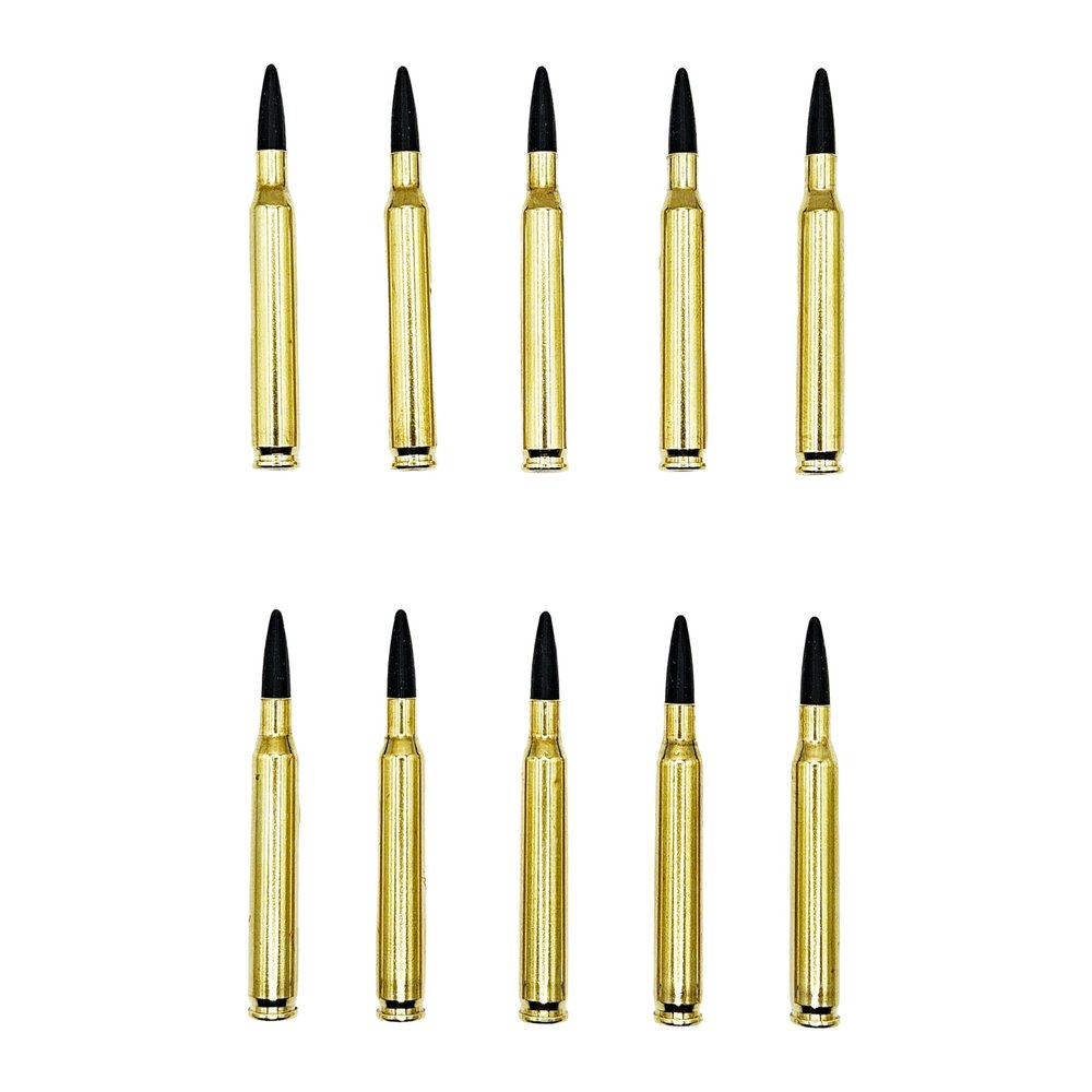 223 Remington / 5.56 NATO Snap caps - Dummy Training Rounds - Set of 10 (Black & Brass)
