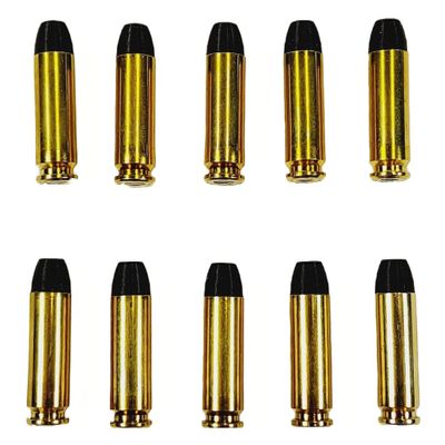 10mm AUTO Snap caps - Dummy Training Rounds - Set of 10 (Black & Brass)