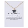 Adoshine Butterfly Necklace Bohemian Retro Chain Friendship Necklace for Women Good Luck Pendant Chain Necklace with Message Card Gift Card view 1