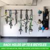 GoSports Wall Mounted Bike Rack for Garage - Vertical Storage for 4 to 6 Bicycles view 3