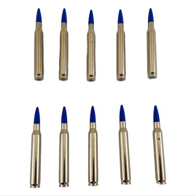 223 Remington / 5.56 NATO Snap caps - Dummy Training Rounds - Set of 10 (Blue & Nickel)