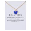 Adoshine Butterfly Necklace Bohemian Retro Chain Friendship Necklace for Women Good Luck Pendant Chain Necklace with Message Card Gift Card view 1
