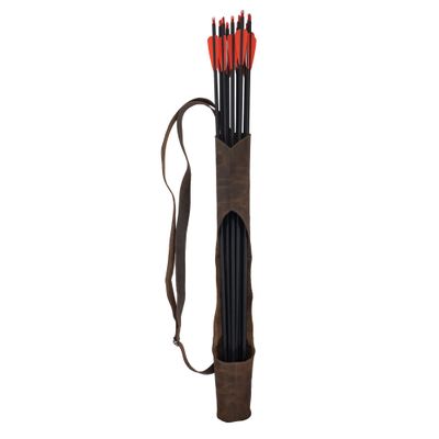 Valhalla Gear, Opened Quiver Handmade from Full Grain Leather - Bourbon Brown