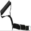 French Fitness Adjustable Nylon ANH50 Stirrup Handle, Heavy-Duty Slip-Proof, Sweat Absorbent, Stainless Steel D-Rings for Cable Machines, 20" Length, Comfortable Grip view 1
