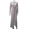 Babale Women's Long Formal Dress Bodycon Women Solid Color Long Sleeve V-Neck Dress Wedding Guest Dresses for Women view 1